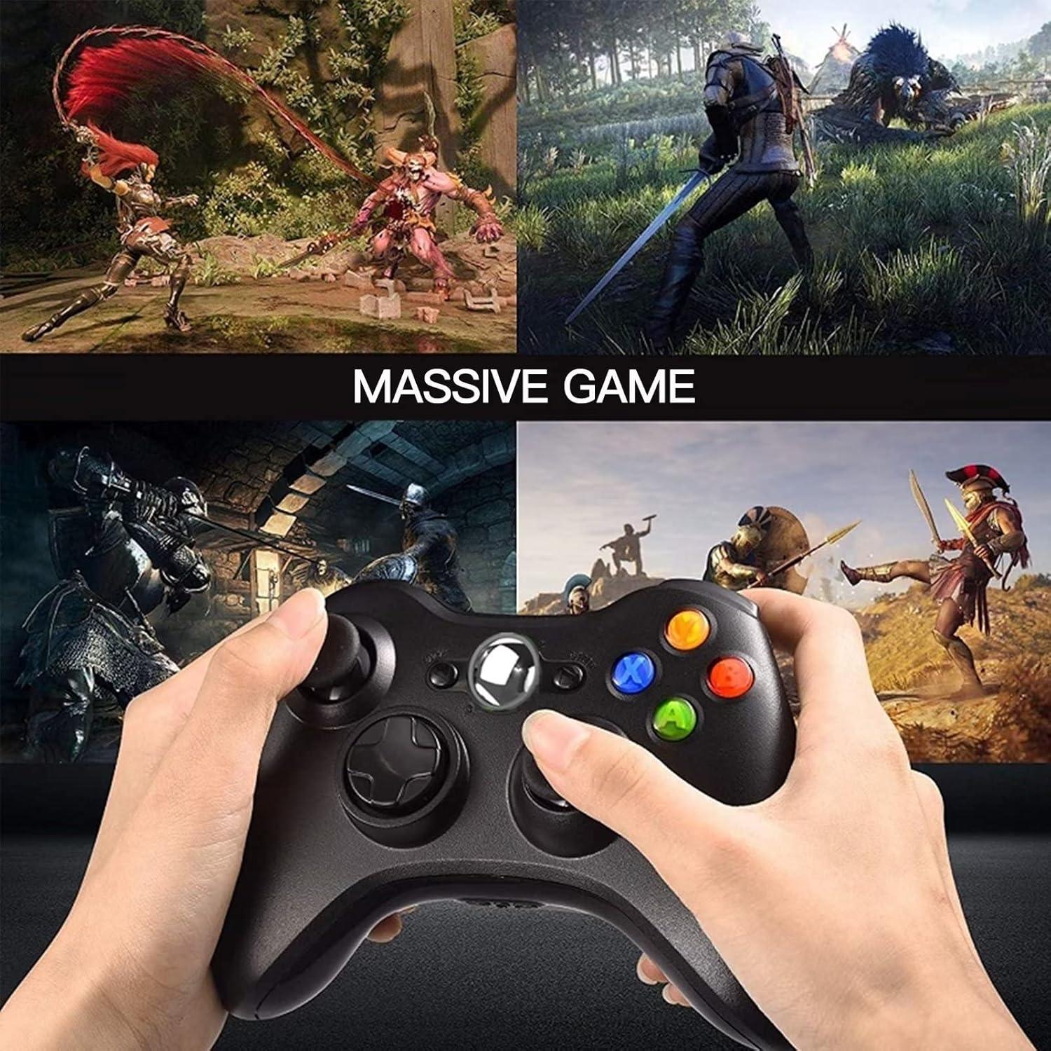 USB Wired Gamepad Replacement for Xbox 360 /Slim Controller for Windows 7/8/10 Microsoft PC Controller (Black）