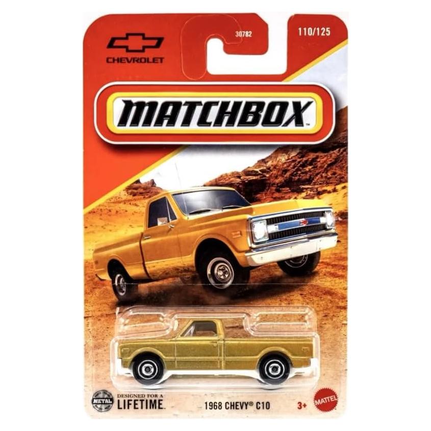 Matchbox 1968 Chevy C10 Diecast Oro 1:64 Coche Juguete