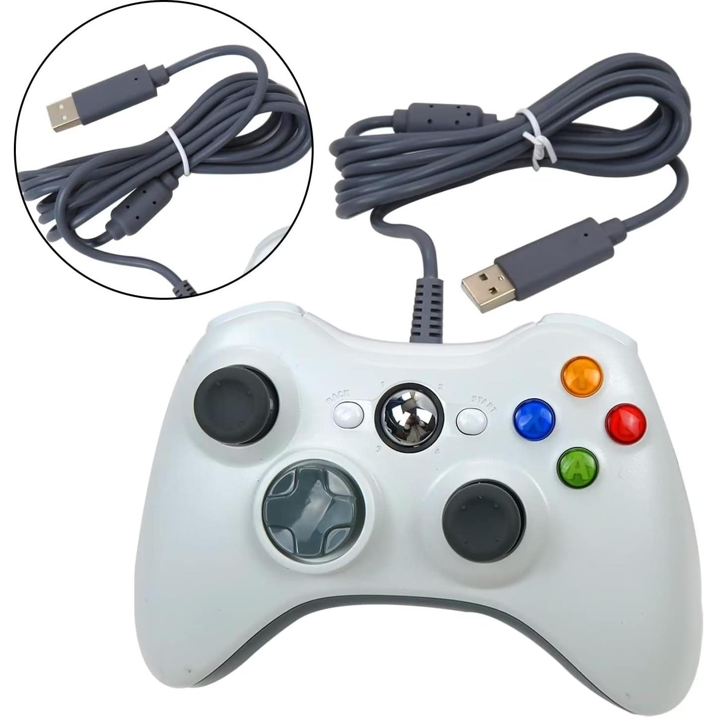 Gamepad USB con Cable USonline911 para Xbox 360 y PC