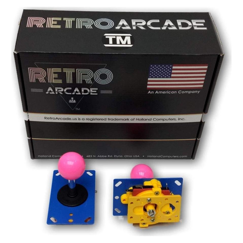 Joystick de Arcade RetroArcade Bola Rosa 2/4/8 Vías