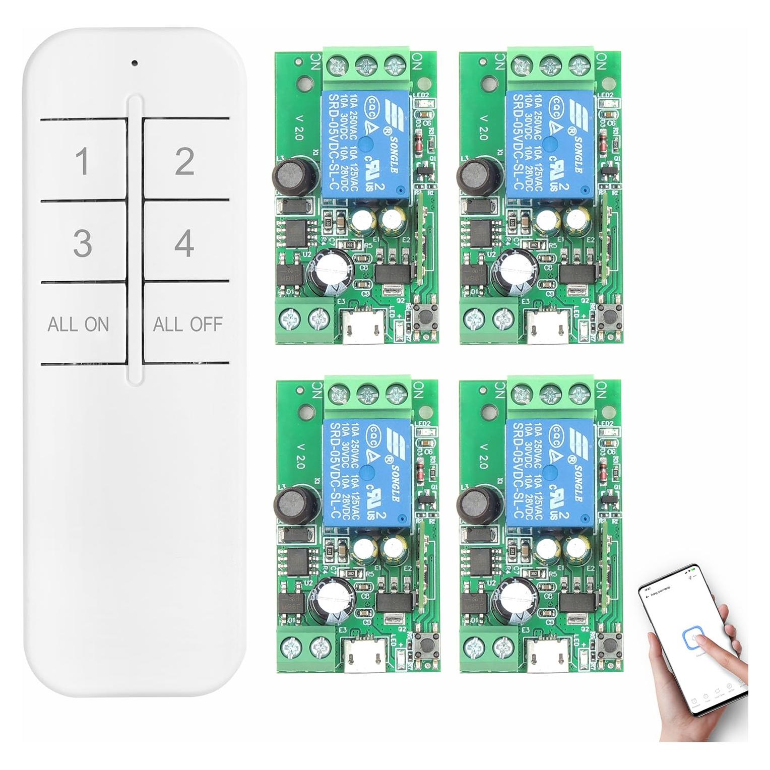 Interruptor Inteligente WiFi DieseRC EW748 4x1 Control APP