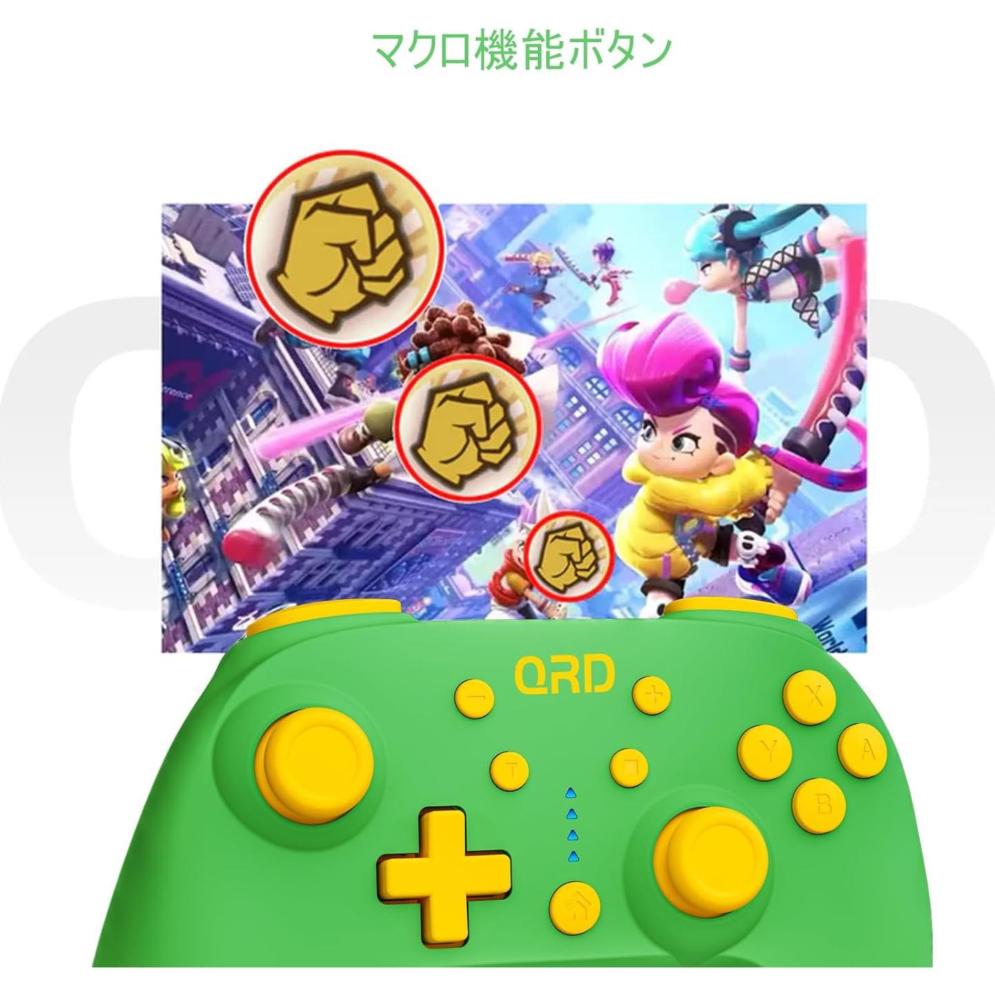 Controlador Inalámbrico QRD Junior E5 Verde para Switch