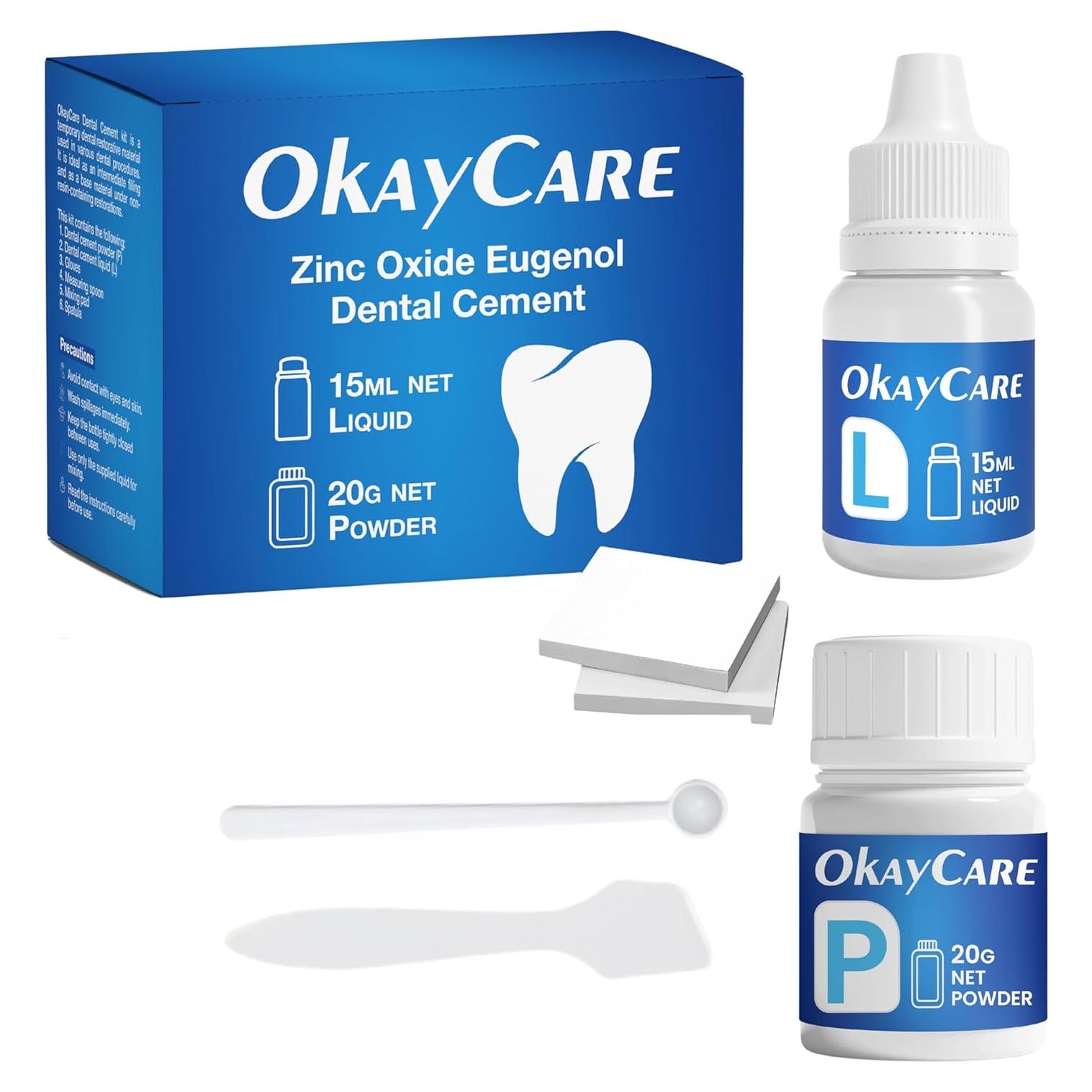 Cemento Dental de Óxido de Zinc Eugenol - Kit Reparación 15ml