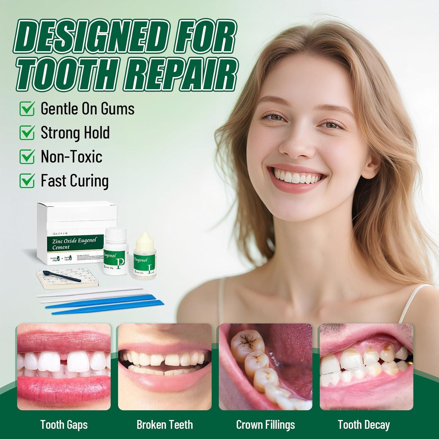 Kit de Cemento Dental Temporal Genérico para Coronas y Puentes