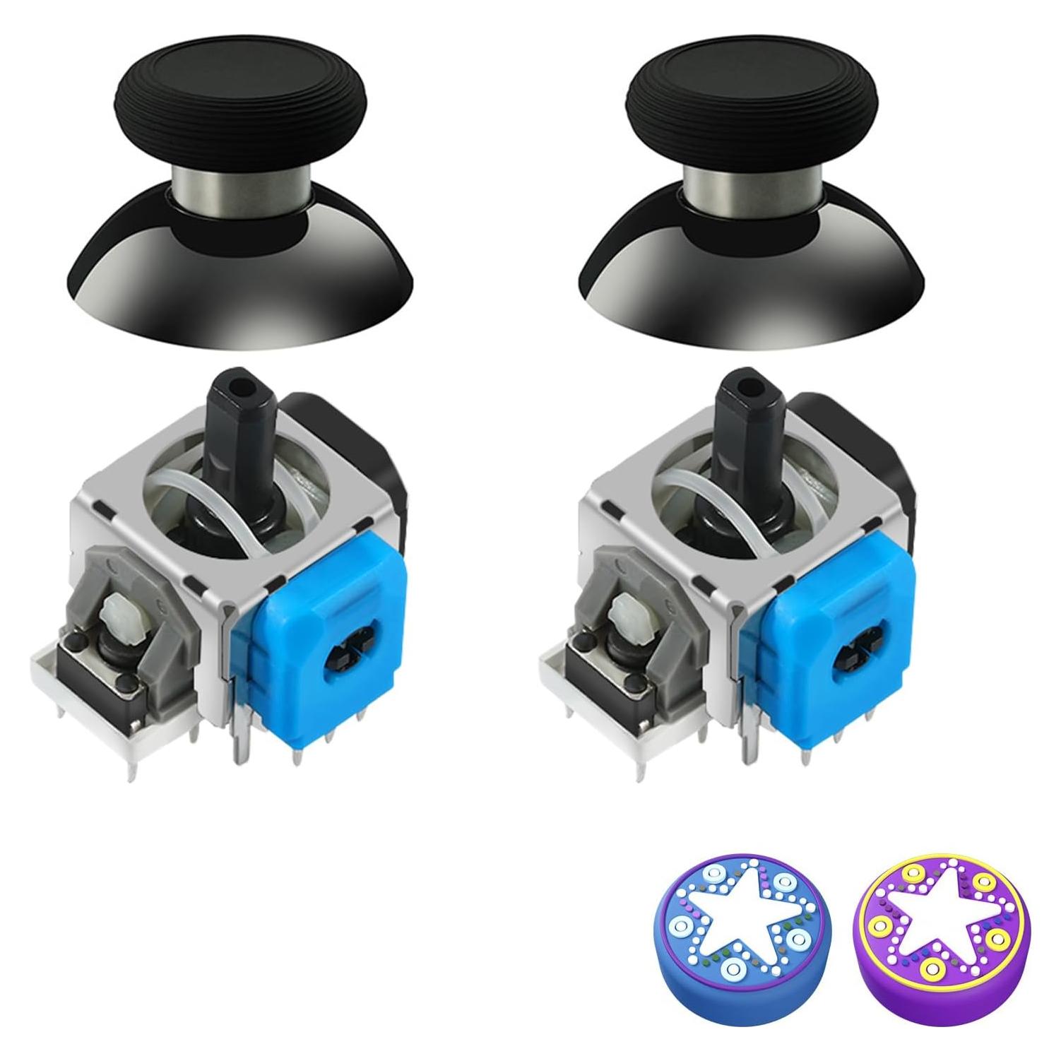 Reemplazo Joysticks Electromagnéticos GuliKit TMR PS4 con Tapas