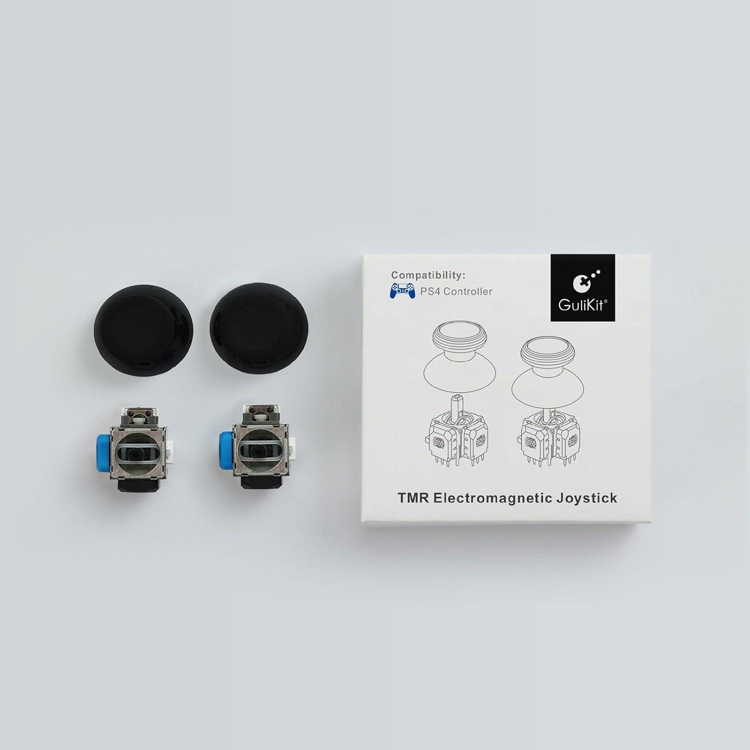 Reemplazo Joysticks Electromagnéticos GuliKit TMR PS4 con Tapas