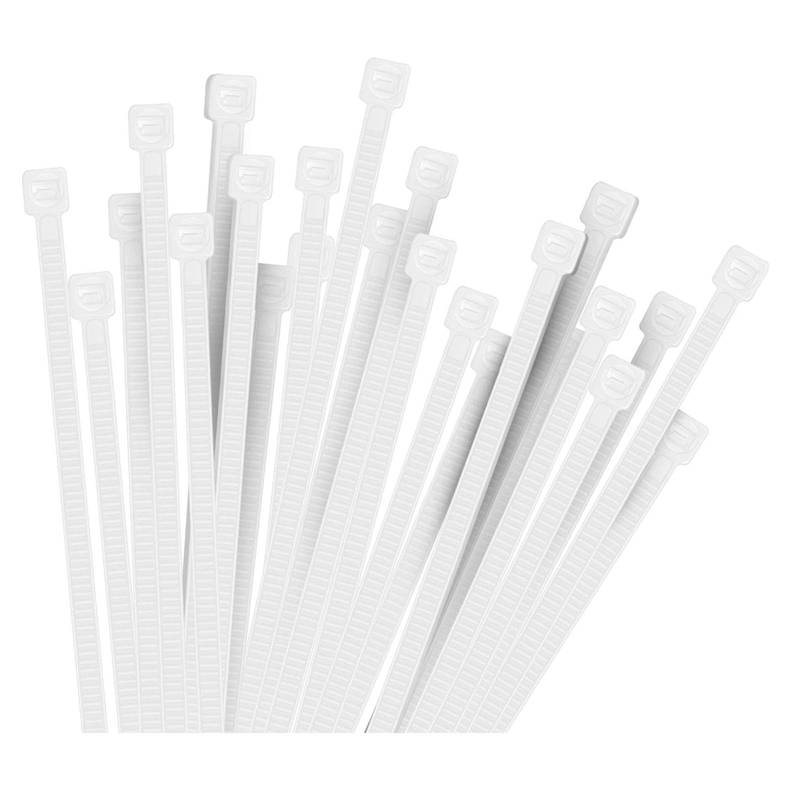 100 Bridas de Nylon Blancas Hmrope 30 cm Alta Resistencia