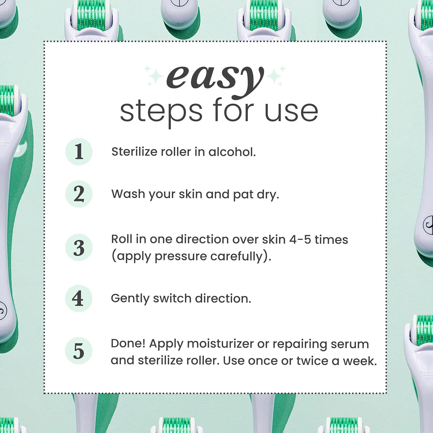 Rodillo Derma Sdara Microneedling para la Cara - Blanco