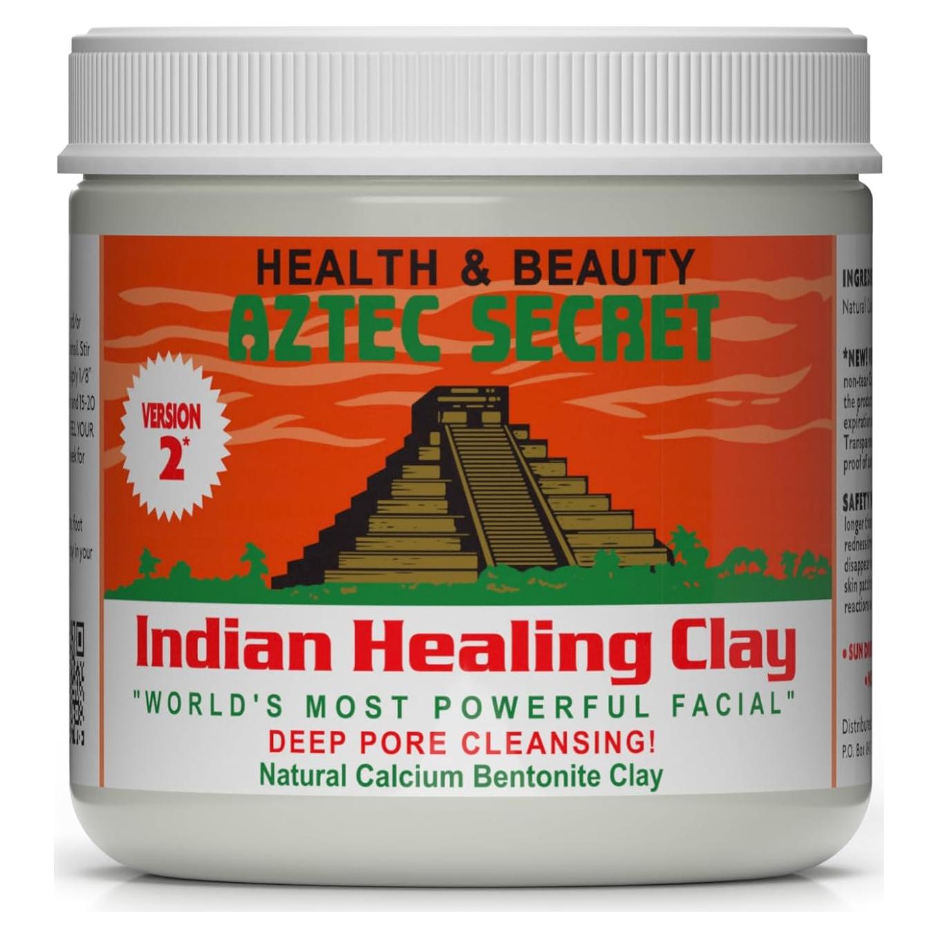 Arcilla Sanadora India Azteca 0,45 kg - Máscara Facial Limpieza