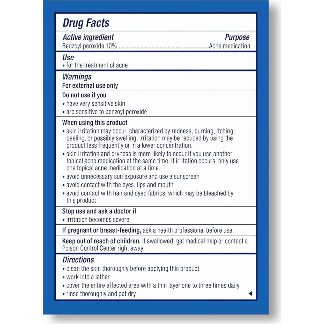 Barra Limpiadora para el Acné PanOxyl 10% Peróxido 113g