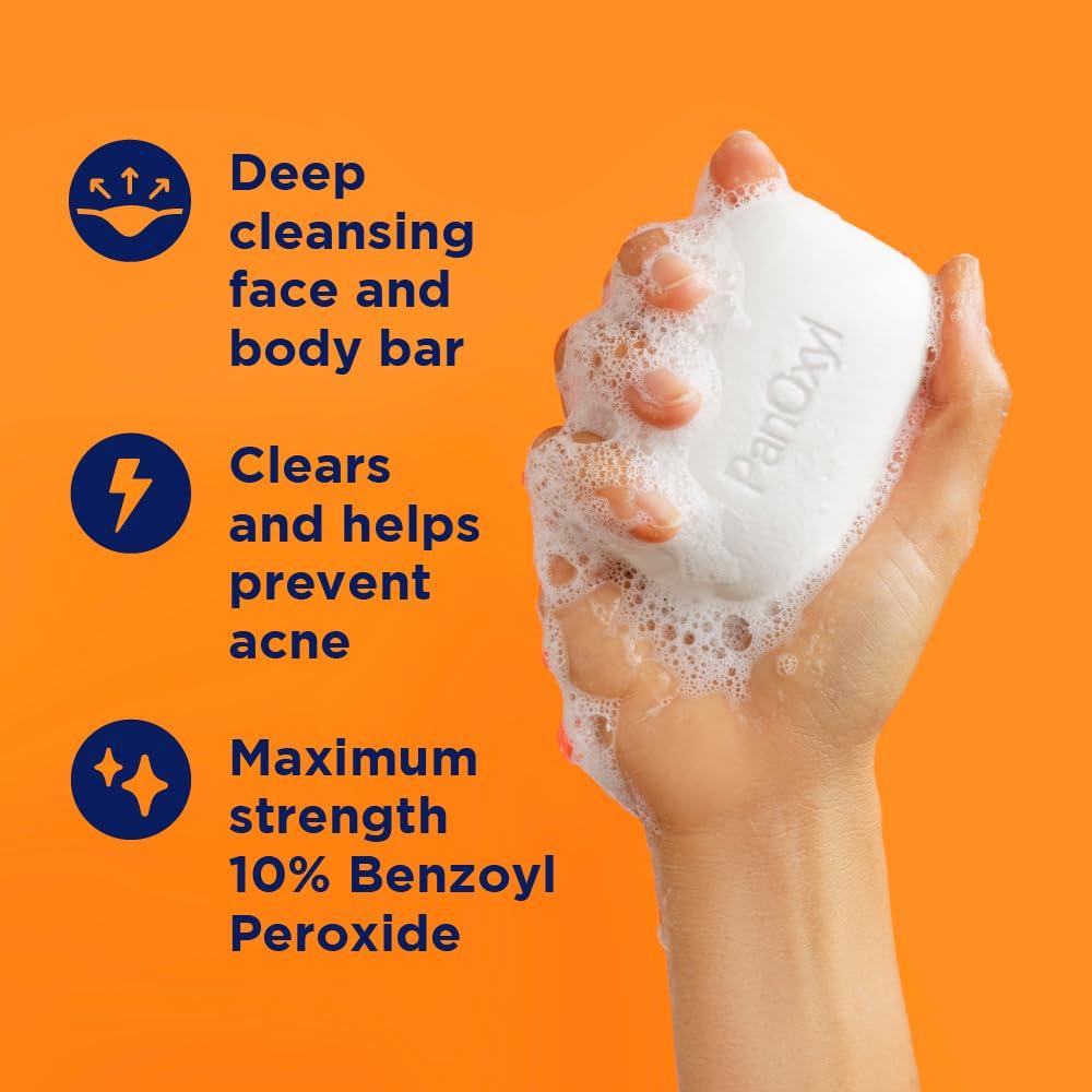 Barra Limpiadora para el Acné PanOxyl 10% Peróxido 113g