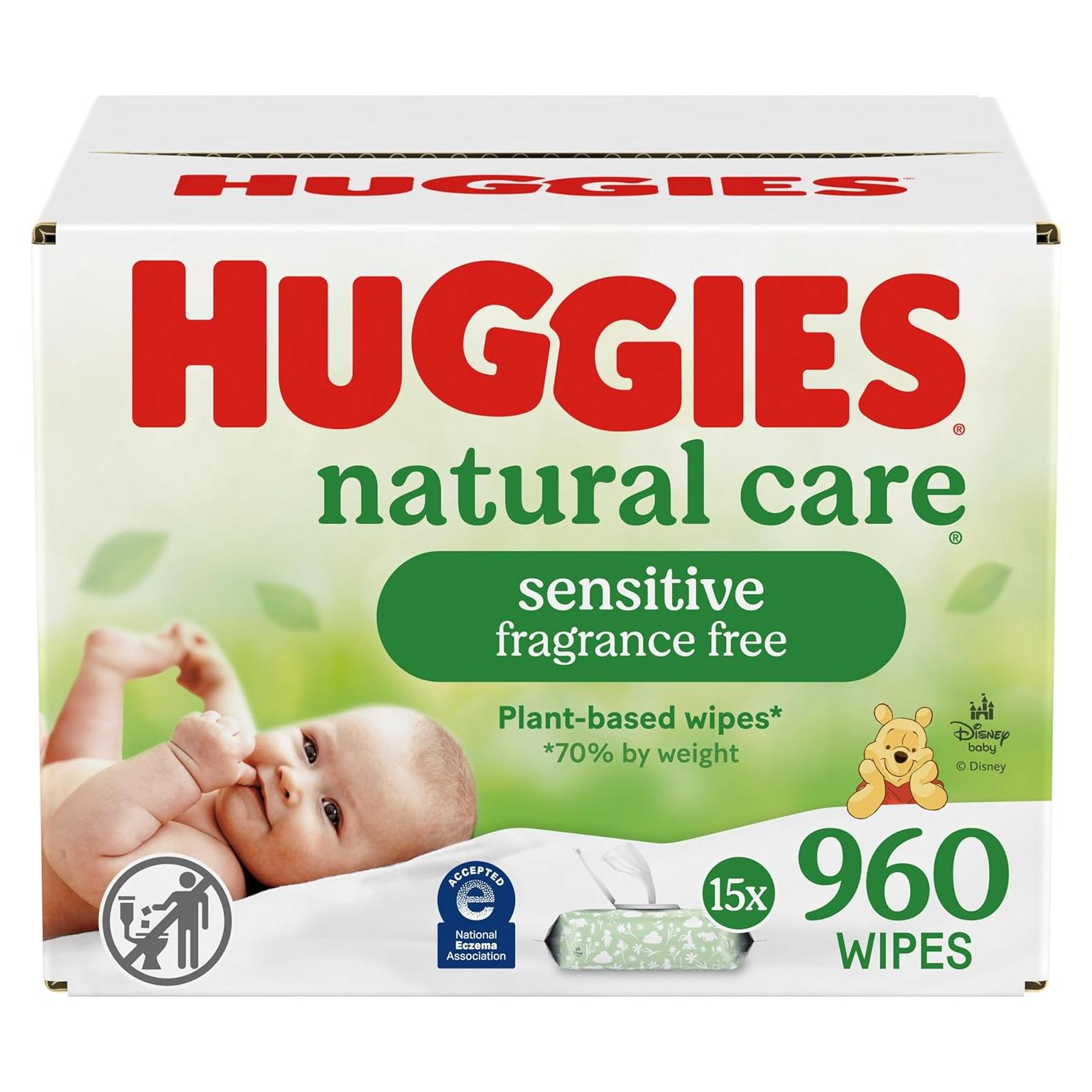 Toallitas Huggies Natural Care 960 Unidades Sin Fragancia