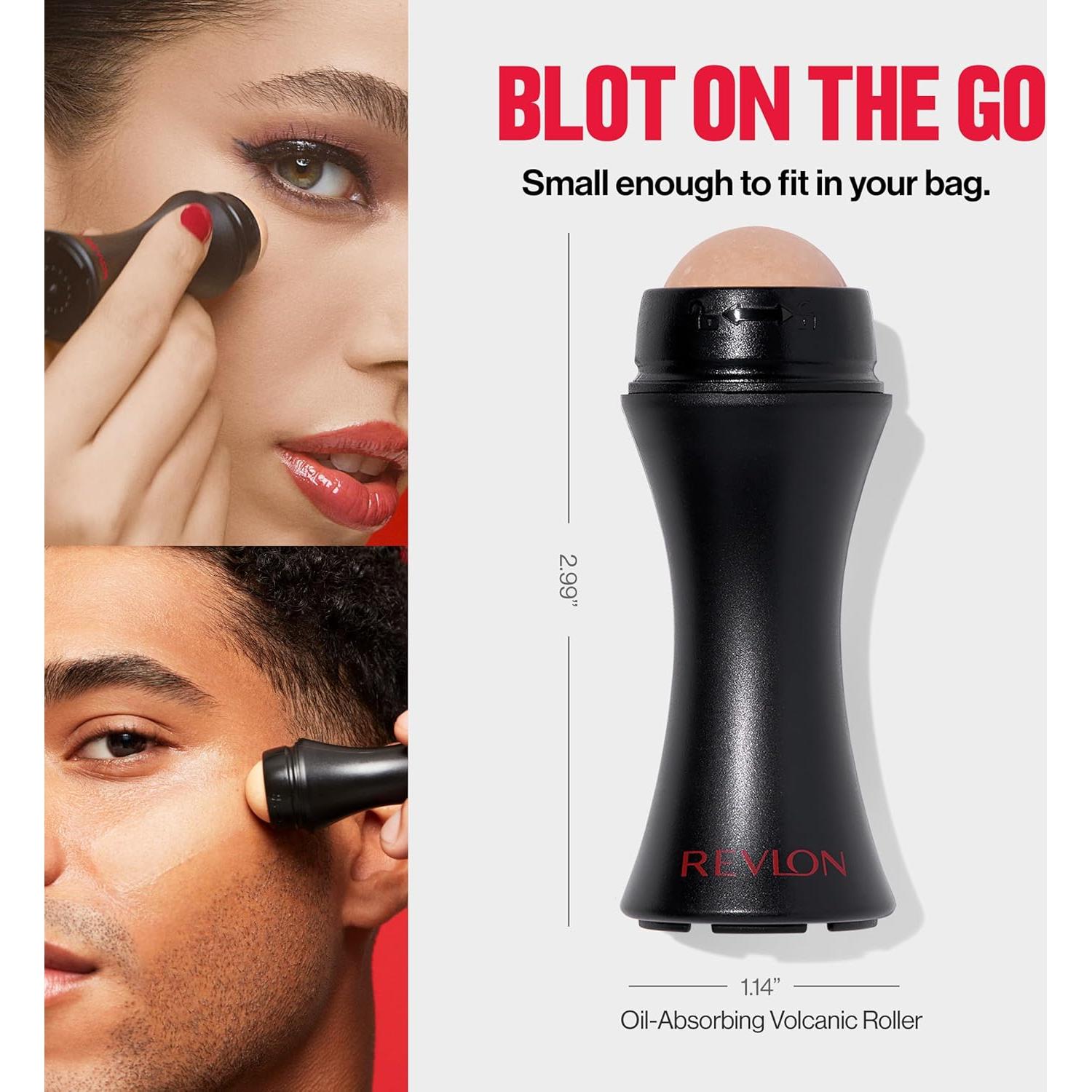 Rodillo Facial Revlon Volcánico, Absorbe Aceite, Reutilizable