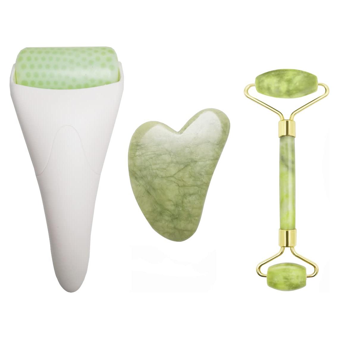 Rodillo de Hielo y Jade Chikoni 3 en 1 Masaje Facial