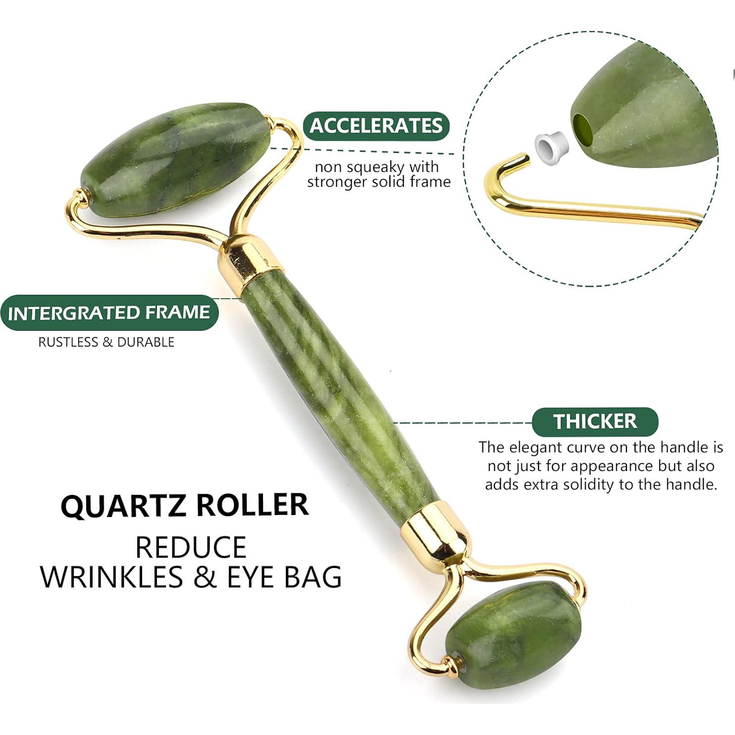 Conjunto Rodillo Jade Deciniee 2 en 1 Masaje Facial