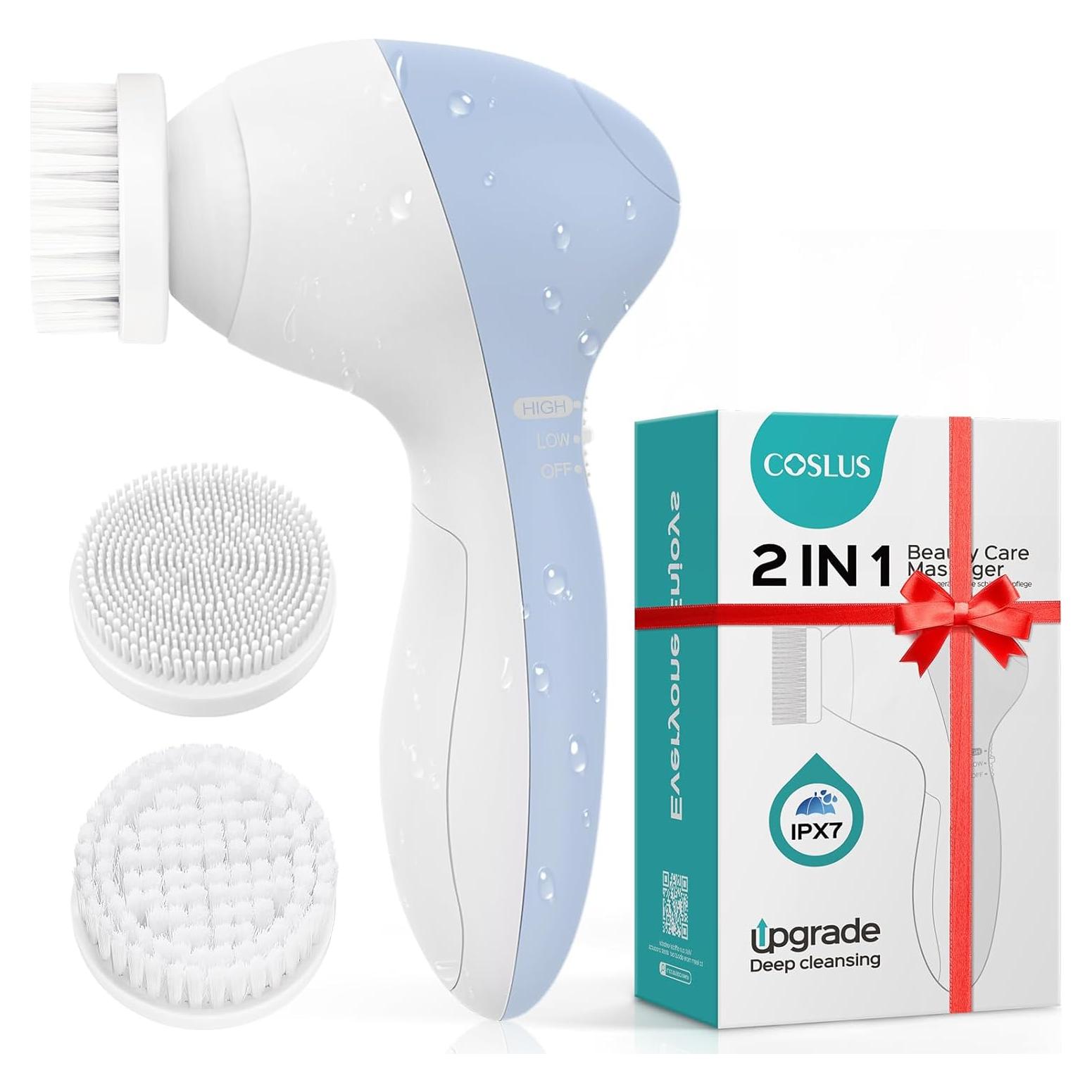 Cepillo Facial COSLUS FBS-D 2 en 1 Silicona Exfoliante