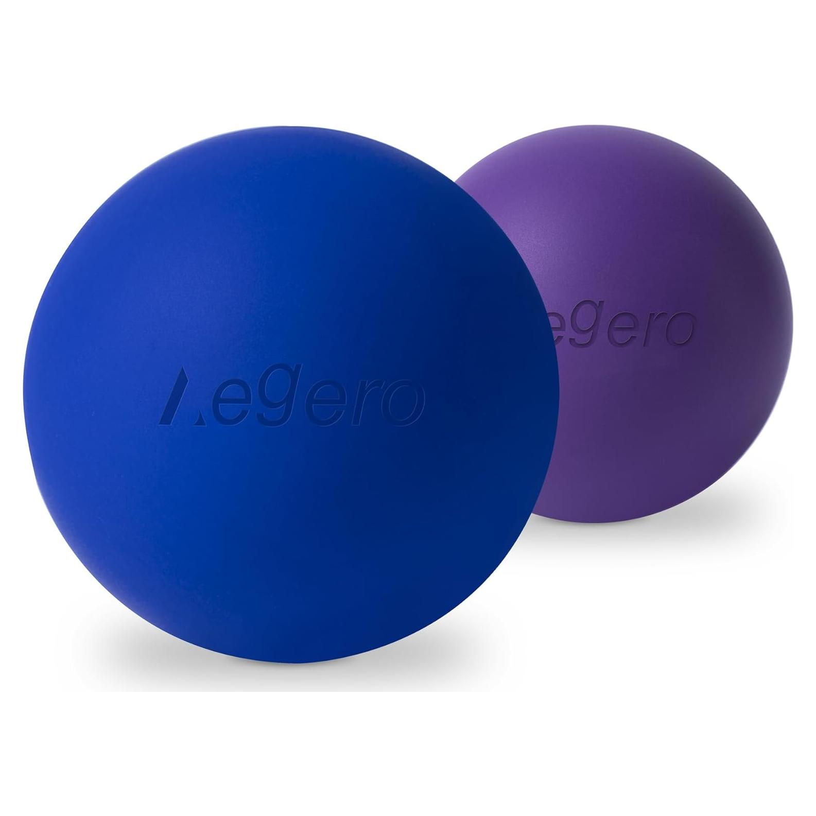 Pelotas de Masaje Aegero 6,35 cm 2Pack Azul y Púrpura