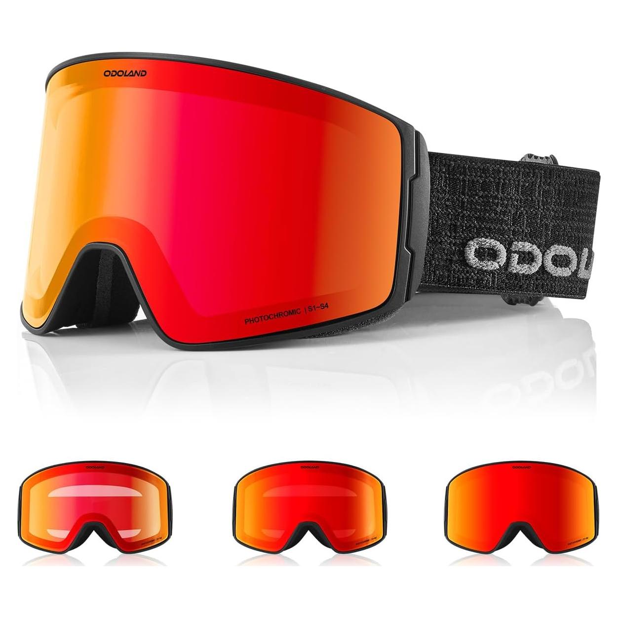 Gafas de Esquí Fotoquímicas Odoland Unisex con Correa Patrón