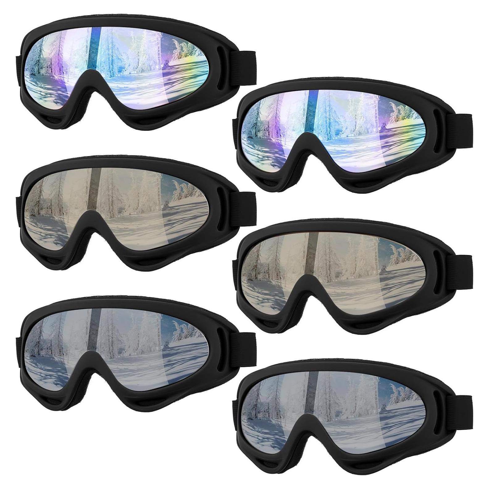 Paquete de 6 Gafas de Esquí Unisex Hoemwarm para Deportes de Nieve