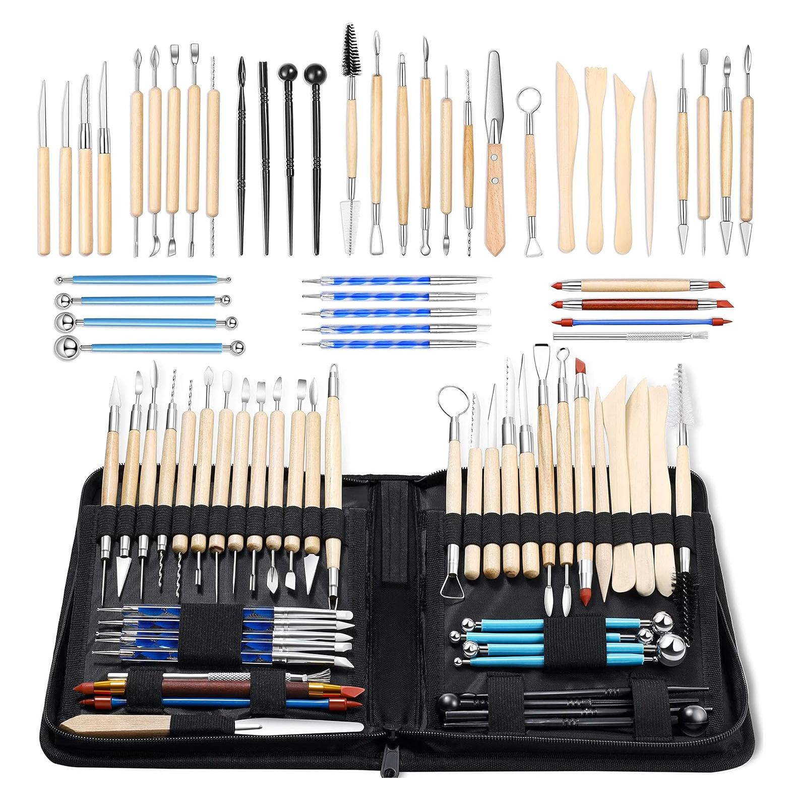 Juego de Herramientas de Escultura ISSEVE 43Pcs para Cerámica