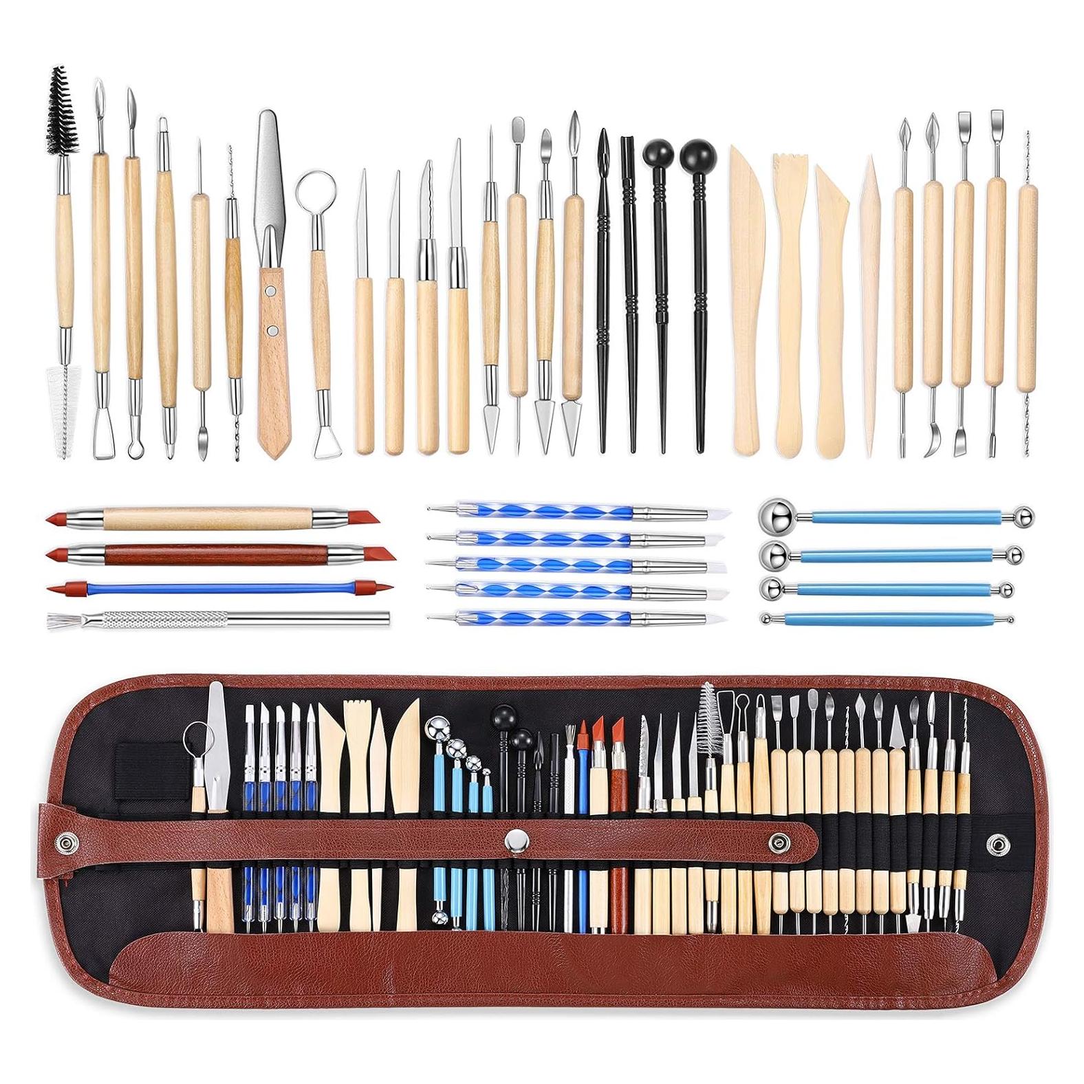 Juego de Herramientas de Escultura ISSEVE 43Pcs para Cerámica