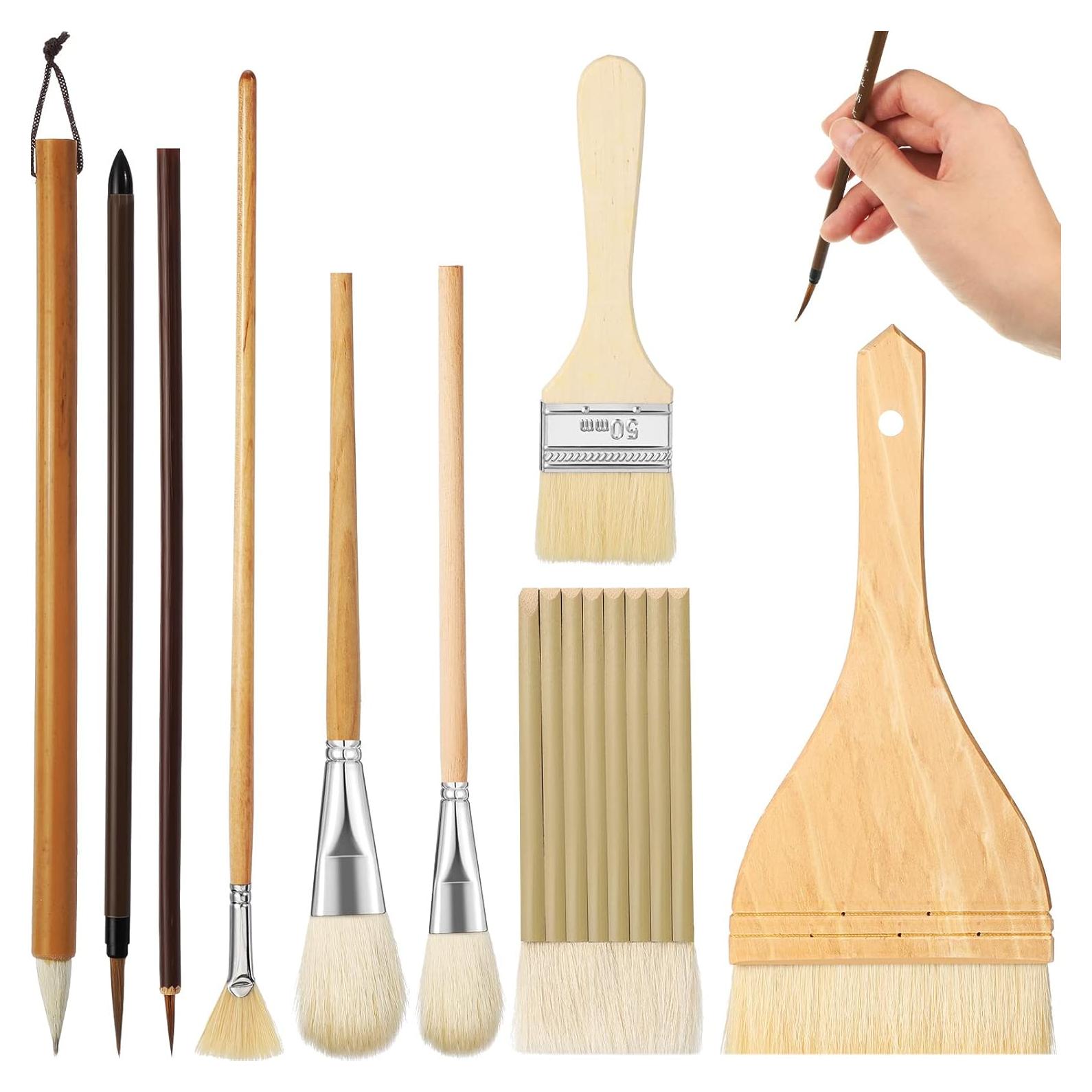 Juego de Pinceles Geelin 9 Piezas para Pintura Acrílica