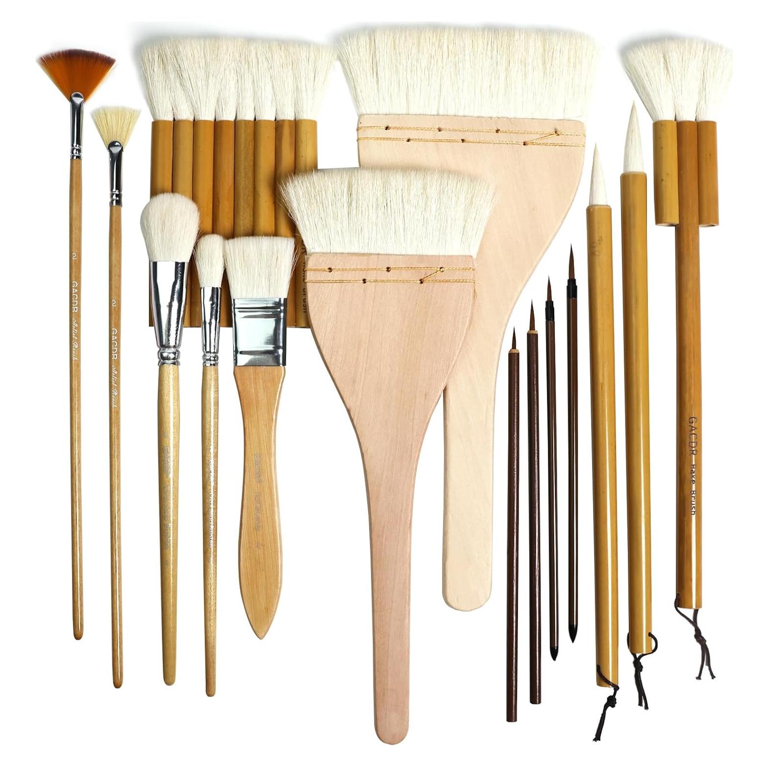 Set de Pinceles de Cerámica GACDR 15 Piezas con Caja