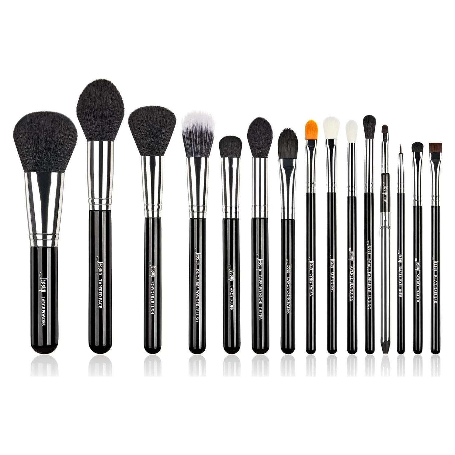 Juego de Brochas de Maquillaje Jessup 15 Piezas Set Profesional
