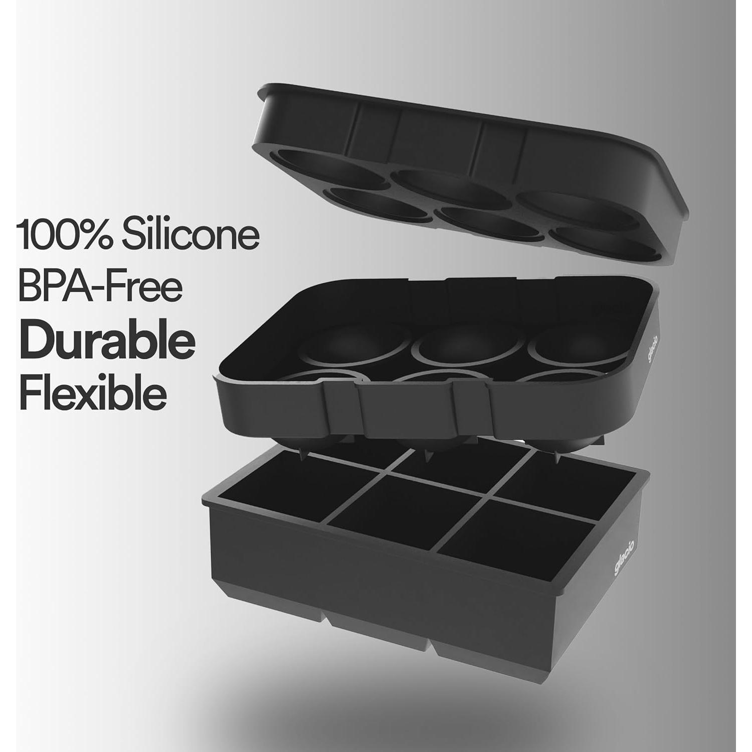 Moldes de Hielo Glacio - Silicona Grande para Whisky