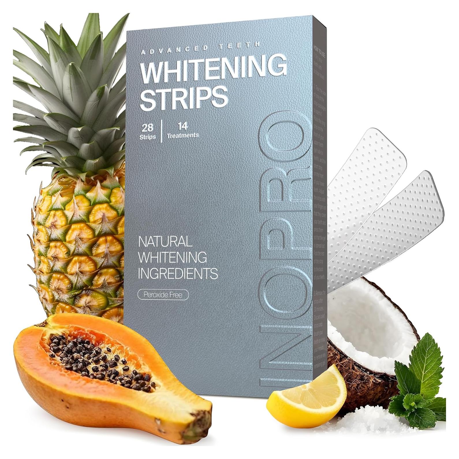 Tiras Blanqueadoras Naturales Inopro 14 Tratamientos Dientes