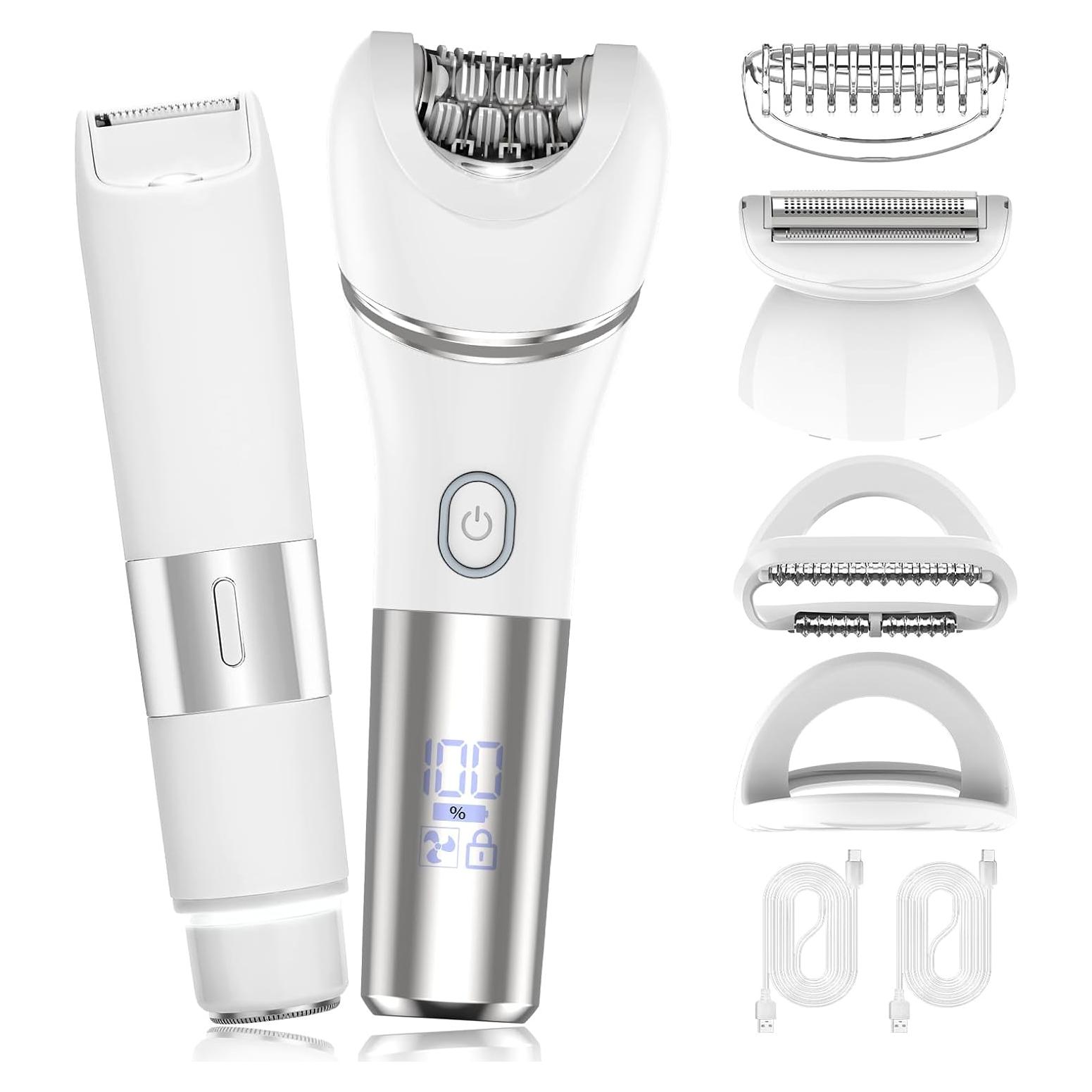 Epilador Eléctrico Zesuti 4 en 1 con Luz LED y Afeitadora