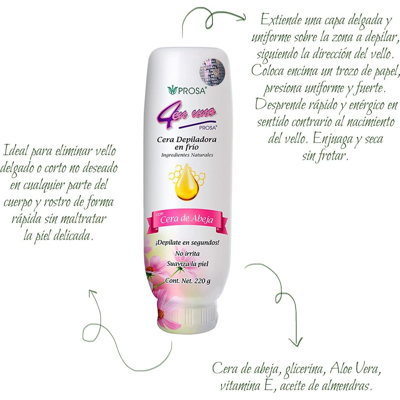 Cera Depiladora Fría Prosa 250g - Suave y Efectiva