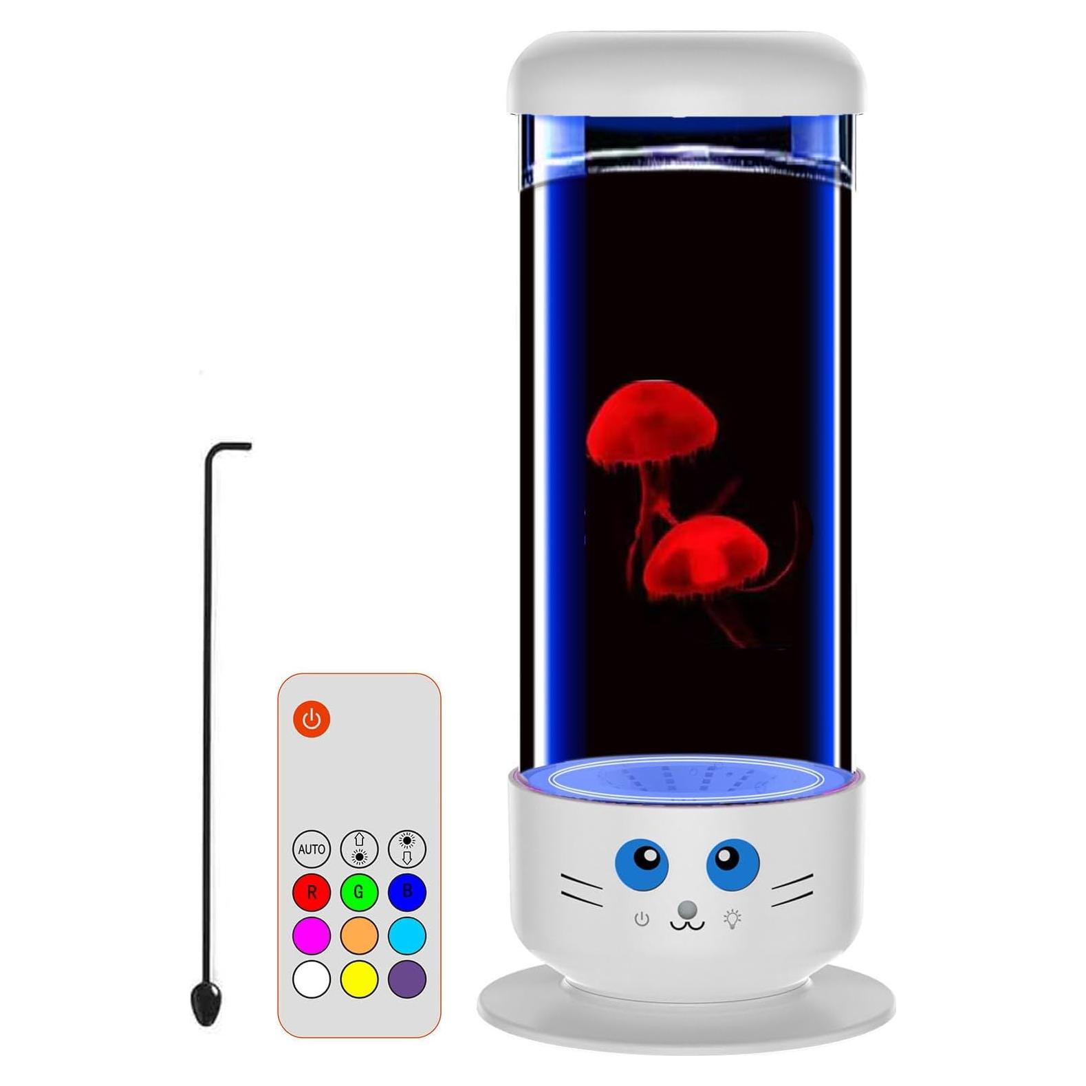 Lámpara de Lava Dimind Mini 23cm USB con Control Remoto 7 Colores