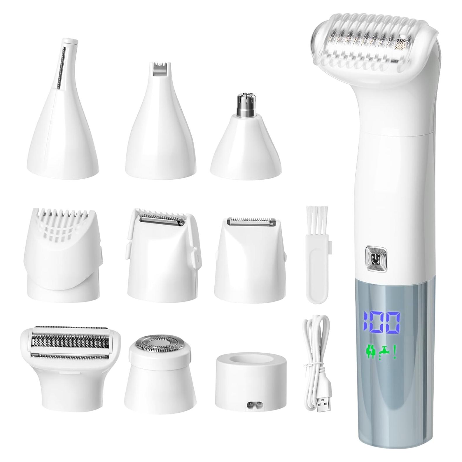 Epilador ATG 6 en 1 Recargable para Vello Facial y Corporal