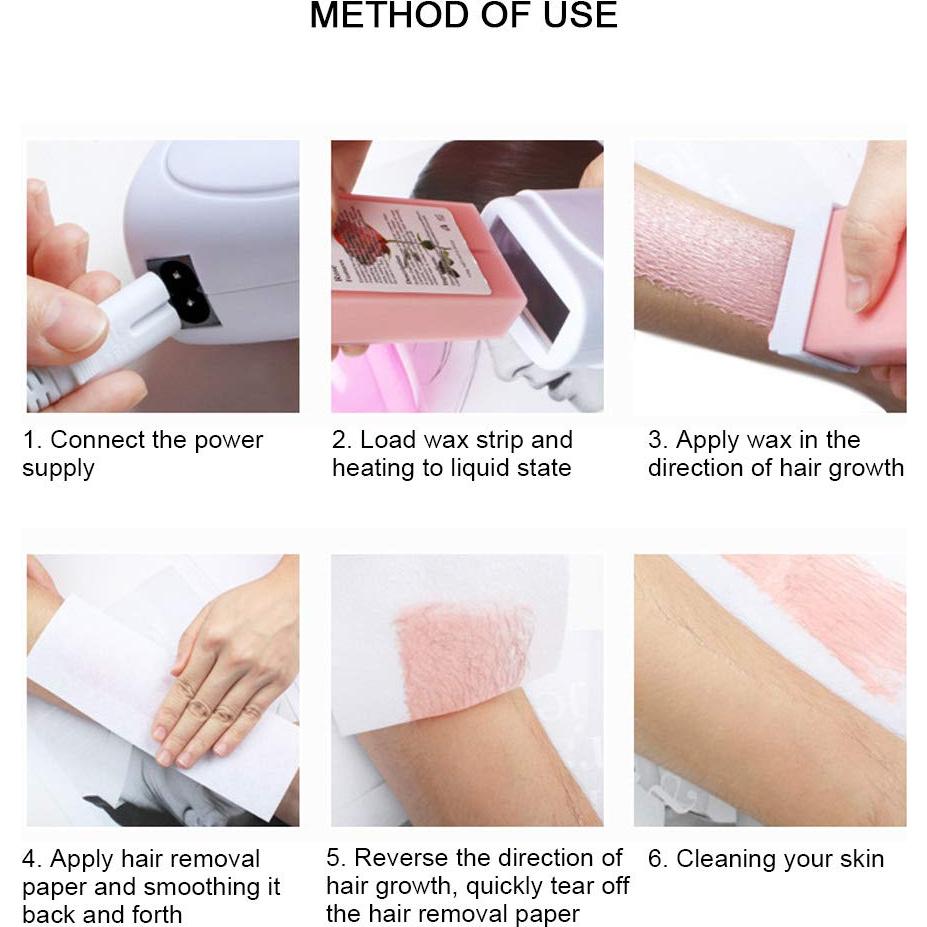 Kit de Eliminación de Vello HURRISE con Calentador de Cera Doble 100ml