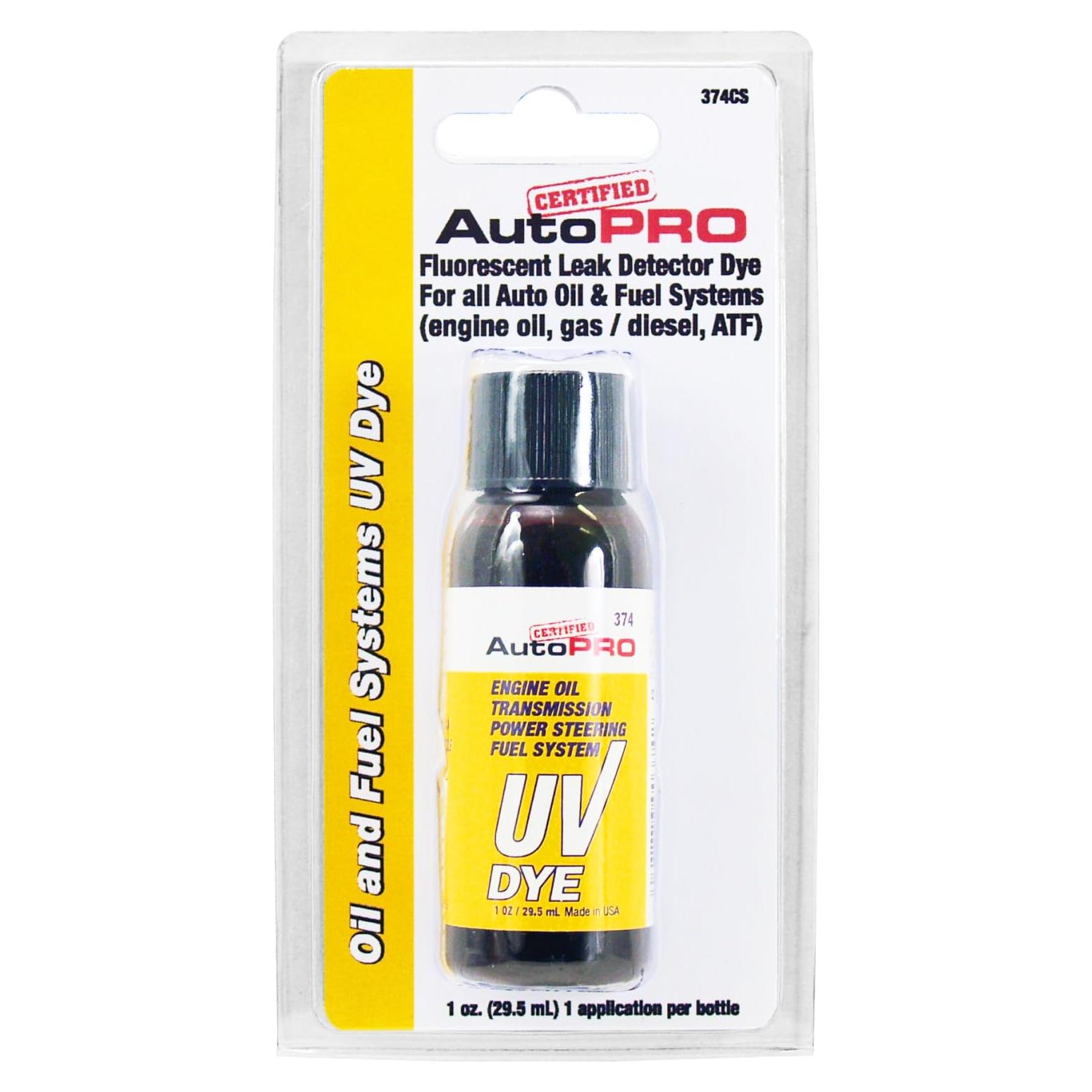 Tinte UV Detección de Fugas Auto Pro 29,57 ml Certified A/C