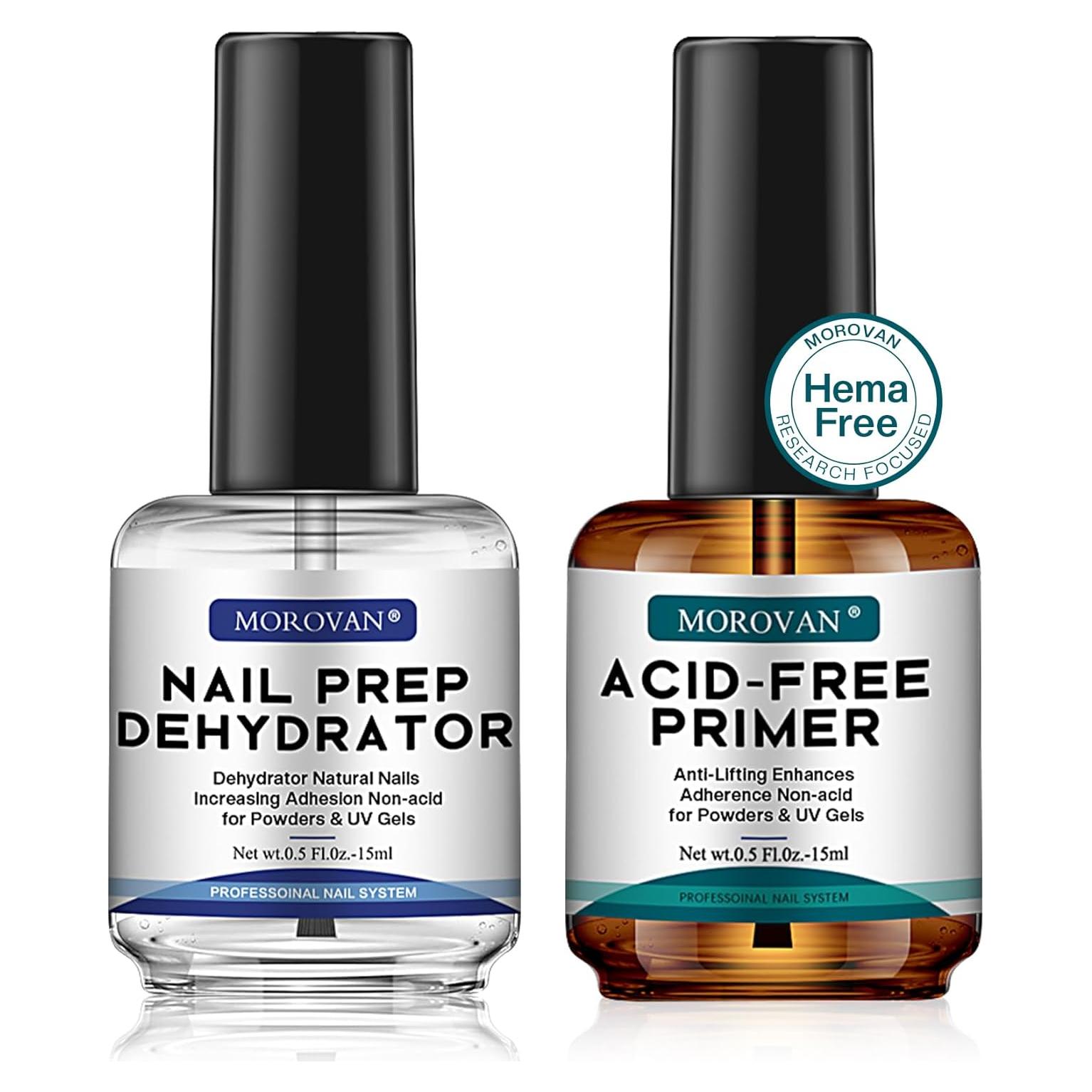 Set Morovan Deshidratador y Primer Sin Ácido para Uñas