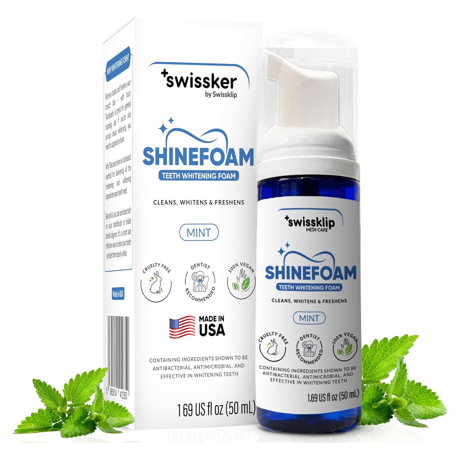 Espuma Blanqueadora de Dientes Swissklip | 47.86 g | Sabor Menta