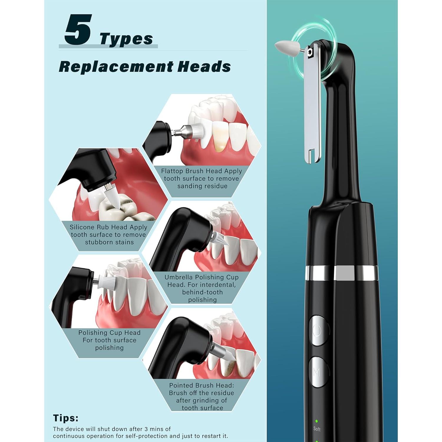 Pulidor Dental Zahnheld WD-JY-A02 con Luz LED y 5 Modos