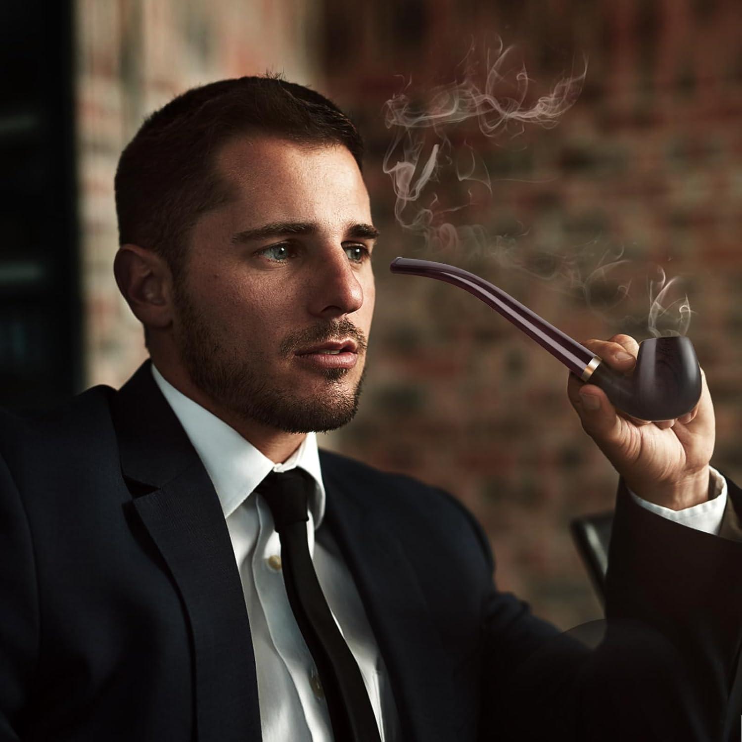 Pipa de Madera Scotte con Vástago Reemplazable y Accesorios