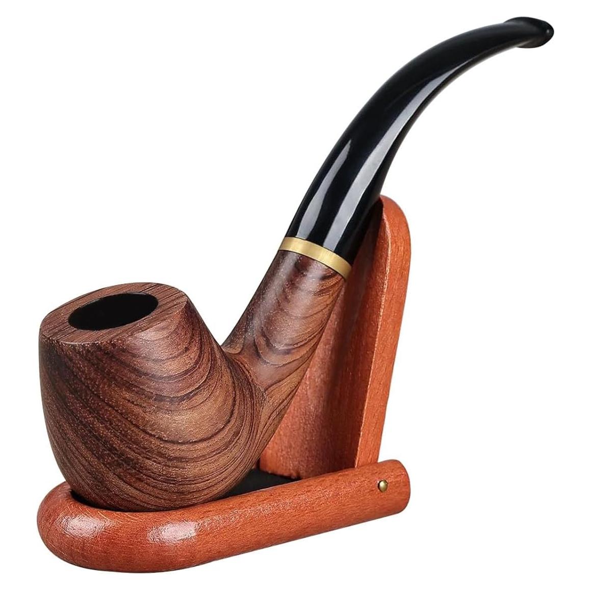 Juego de Pipas Joyoldelf de Madera de Secuoya con Soporte