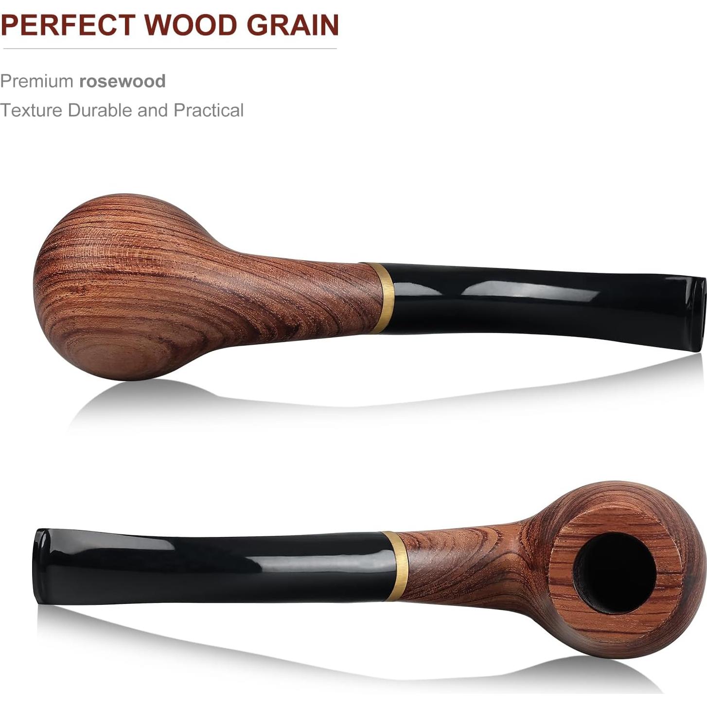 Juego de Pipas Joyoldelf de Madera de Secuoya con Soporte