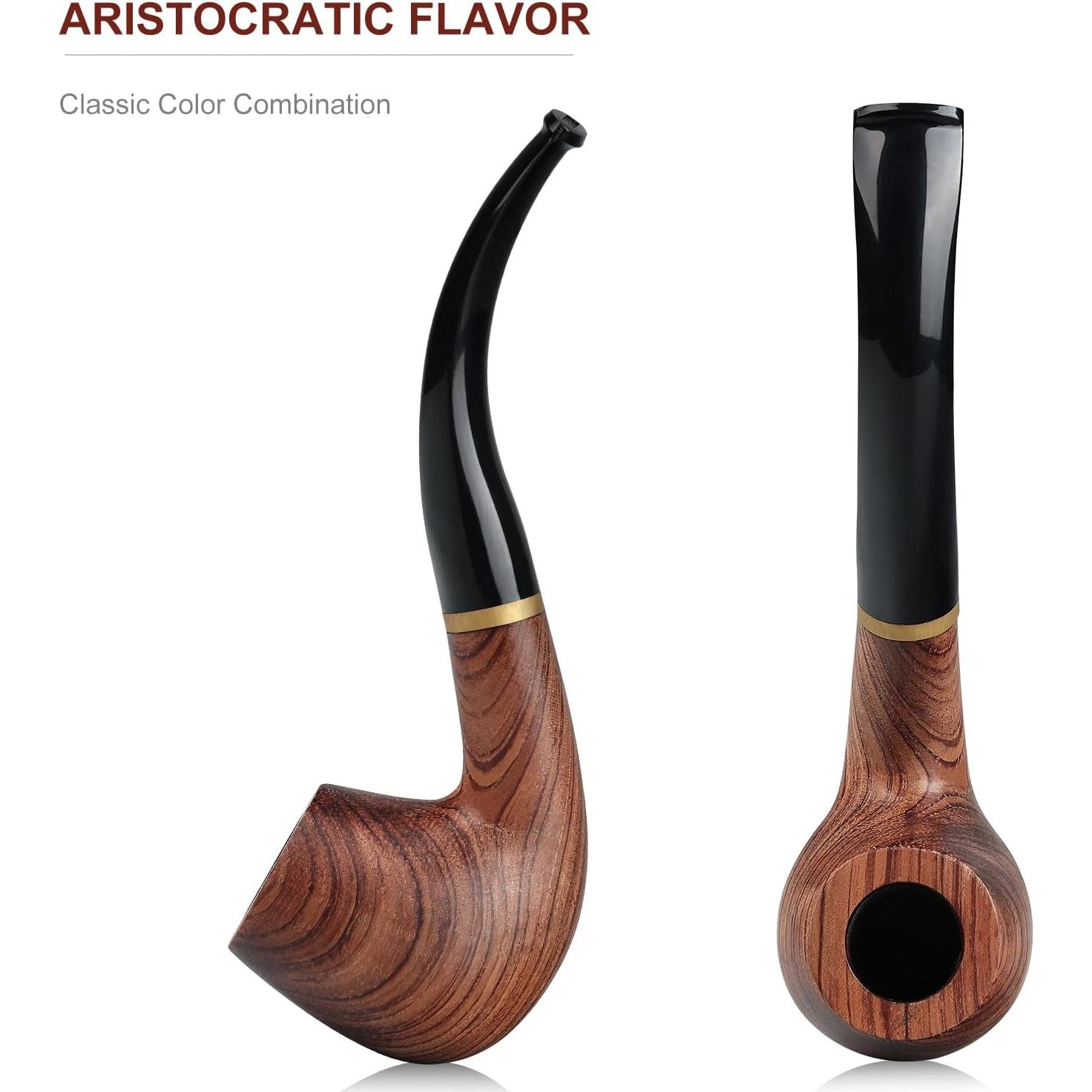 Juego de Pipas Joyoldelf de Madera de Secuoya con Soporte