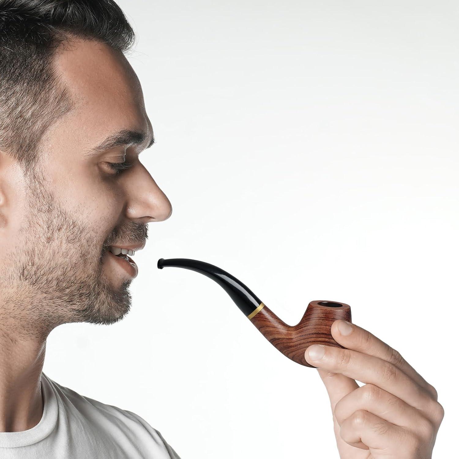 Juego de Pipas Joyoldelf de Madera de Secuoya con Soporte