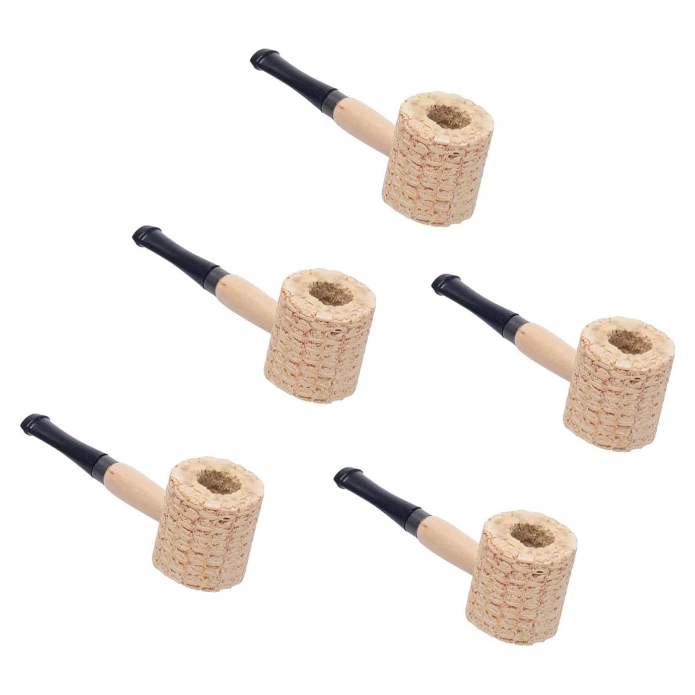 Juego de 5 pipas de maíz natural Wdcfxy para práctica