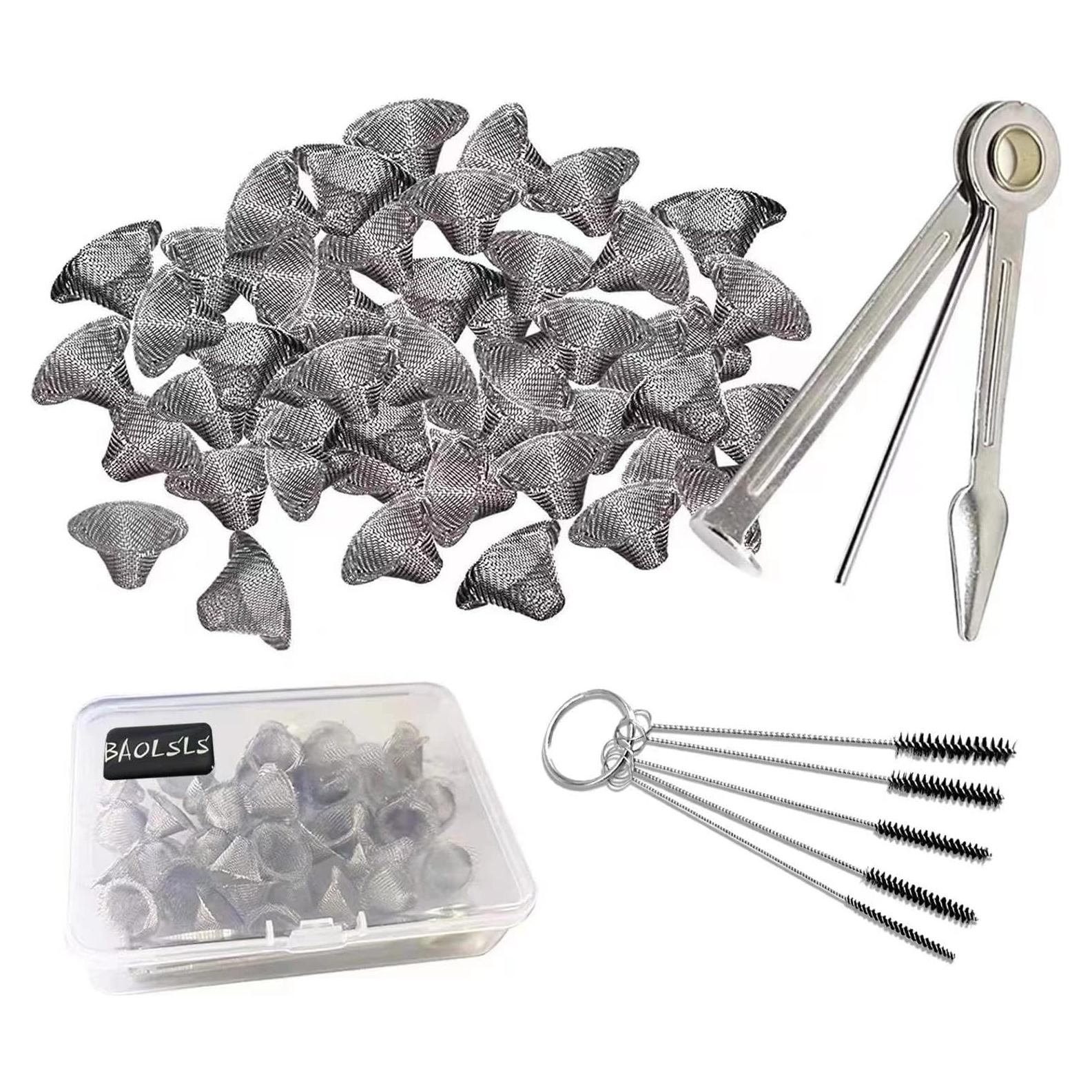 50 Piezas Pantallas de Tubo BAOLSLS 1.27 cm Acero Inoxidable