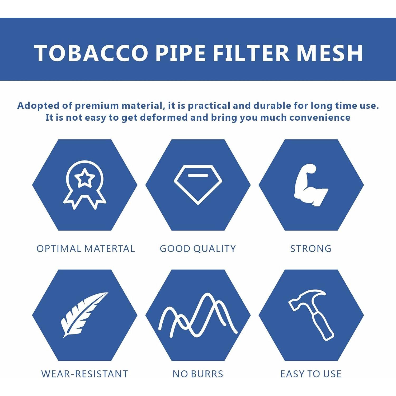 60 Piezas Pantallas de Malla Acero Inoxidable 0.5cm + Herramienta