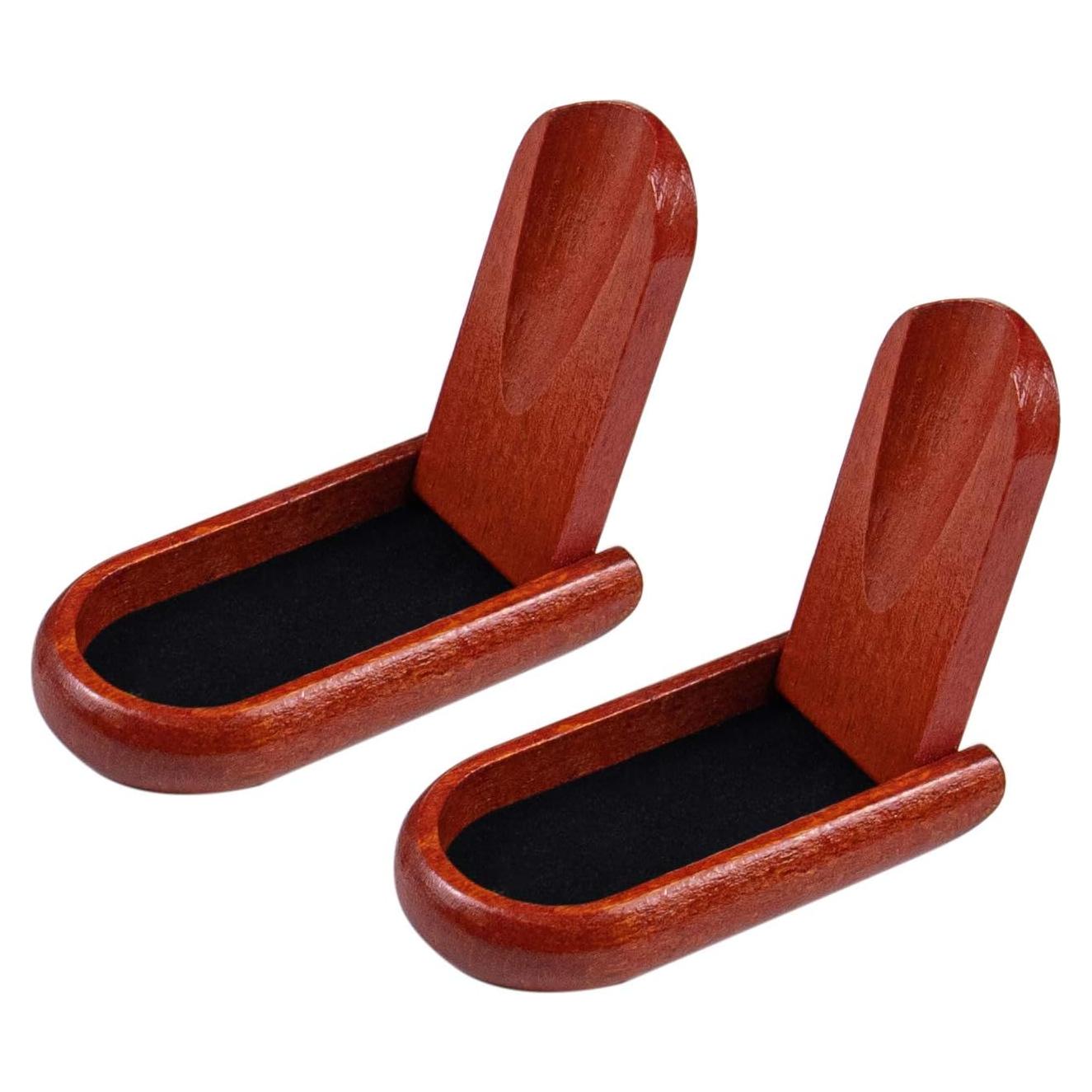 AUEAR, 2PCS Foldable Pipe Holder Collapsible Wood Pipes Compatible for Cigar Tobacco Cigarette Single Pipe Decorative Display Stand Rack Rest