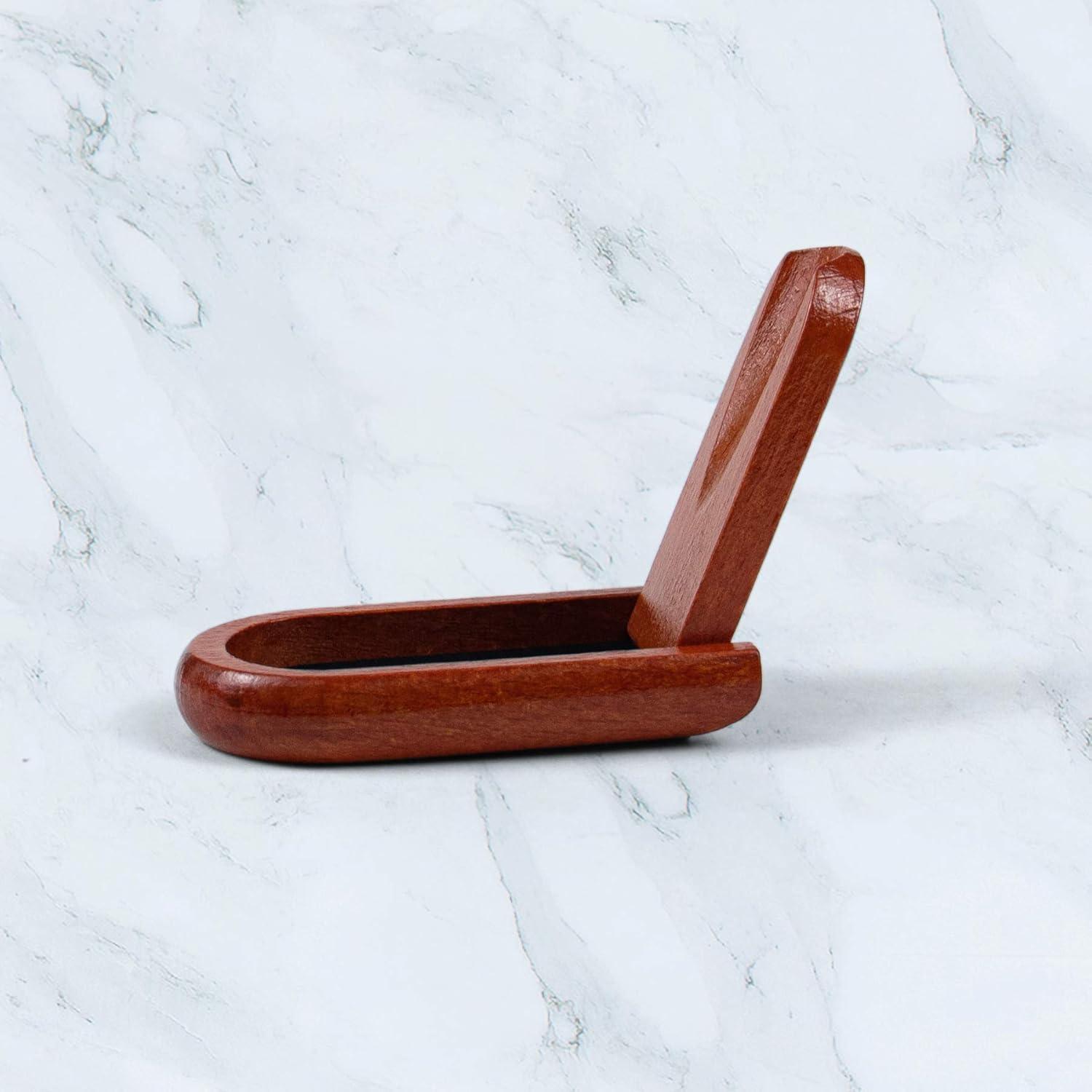 AUEAR, 2PCS Foldable Pipe Holder Collapsible Wood Pipes Compatible for Cigar Tobacco Cigarette Single Pipe Decorative Display Stand Rack Rest