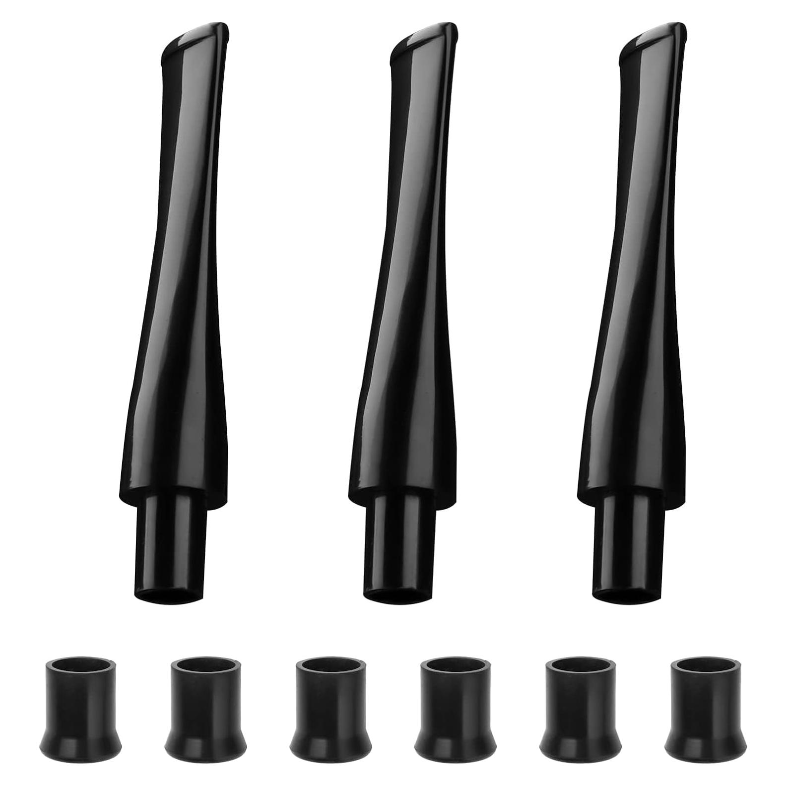Joyoldelf Juego de Tuberías Rectas 3pcs Acrílico Negro 9mm